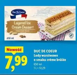Lidl Lody warstwowe o smaku crème brûlée oferta