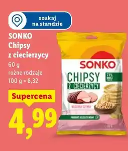 Lidl Chipsy z cieczierzycy oferta