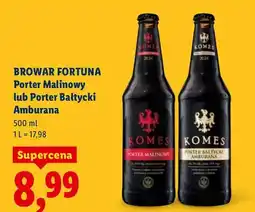 Lidl Piwo Porter Malinowy lub Porter Bałtycki Amburana oferta