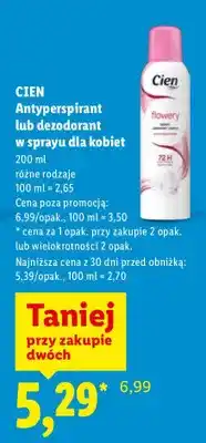Lidl Antyperspirant lub dezodorant w sprayu dla kobiet oferta