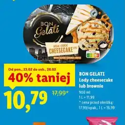 Lidl BON GELATI Lody cheesecake oferta