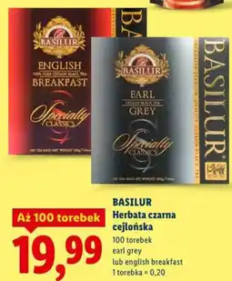 Lidl Basilur Herbata czarna cejlońska oferta