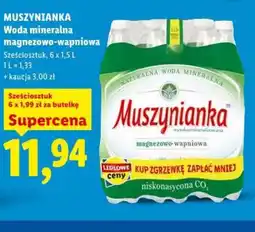 Lidl Muszynianka woda mineralna oferta