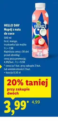 Lidl Hello Day Napój z nata de coco oferta