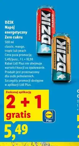 Lidl DZIK Napój energetyczny oferta