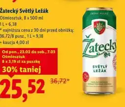 Lidl Zatecký Světlý Ležák oferta