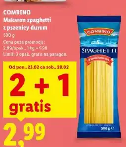 Lidl COMBINO Makaron spaghetti oferta
