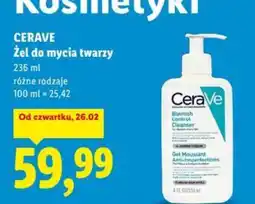 Lidl CeraVe Zel do mycia twarzy oferta