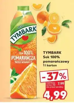 Kaufland TYMBARK Sok 100% pomarańczowy 1 l karton oferta