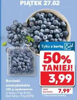 Kaufland Borówki amerykańskie 125 g opakowanie oferta