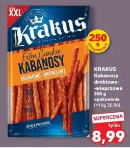 Kaufland KRAKUS Kabanosy drobiowo- -wieprzowe 250 g opakowanie oferta