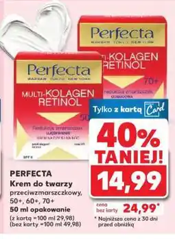 Kaufland PERFECTA Krem do twarzy przeciwzmarszczkowy, 50+, 60+, 70+ 50 ml opakowanie oferta