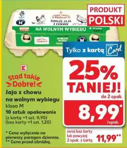 Kaufland Jaja z chowu na wolnym wybiegu klasa M oferta