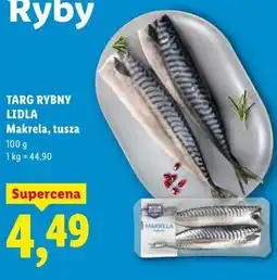 Lidl Targ Rybny Lidla Makrela, tusza oferta