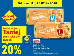 Lidl ZŁOTA NIOSKA Świeże jaja ściółkowe, wielkość M lub L, klasa A oferta