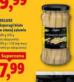 Lidl DELUXE Szparagi białe w słonej zalewie oferta