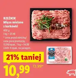 Lidl RZEŹNIK Mięso mielone z karkówki oferta