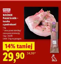 Lidl RZEŹNIK Polski królik - tuszka z podrobami oferta