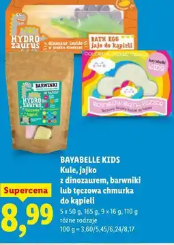 Lidl BAYABELLE KIDS Kule, jajko z dinozaurem, barwniki lub tęczowa chmurka do kąpieli (różne rodzaje) oferta