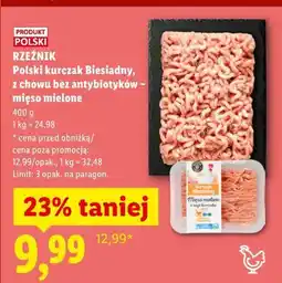 Lidl RZEŹNIK Polski kurczak Biesiadny, z chowu bez antybiotyków - mięso mielone oferta