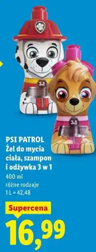 Lidl PSI PATROL Żel do mycia ciała, szampon i odżywka 3 w 1 (różne rodzaje) oferta