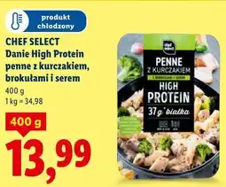 Lidl CHEF SELECT Danie High Protein penne z kurczakiem, brokułami i serem oferta