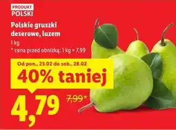 Lidl Polskie gruszki deserowe, luzem oferta