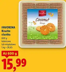 Lidl FAVORINA Kruche ciastka kokosowe lub migdałowe oferta