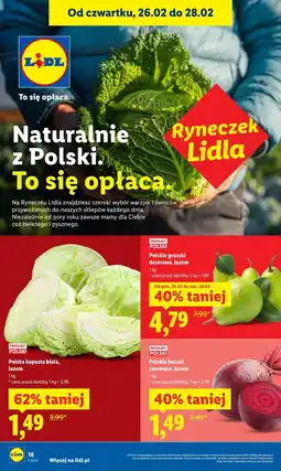 Lidl Polska kapusta biała, luzem oferta