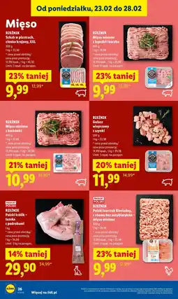 Lidl RZEŹNIK Schab w plastrach, cienko krojony, XXL oferta