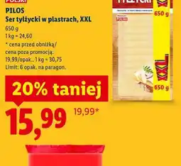 Lidl Pilos Ser tylżycki w plastrach, XXL oferta