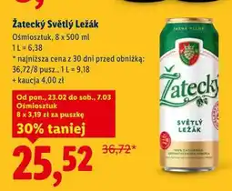 Lidl Žatecký Světlý Ležák Ośmiosztuk oferta
