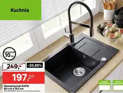Leroy Merlin Zlewozmywak RAPID 60 x 44 x 18,5 cm oferta