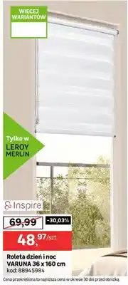 Leroy Merlin Roleta dzień i noc VARUNA 36 x 160 cm oferta
