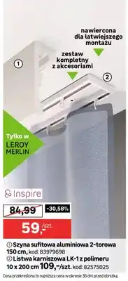 Leroy Merlin Listwa karniszowa LK-1 z polimeru 10 x 200 cm oferta