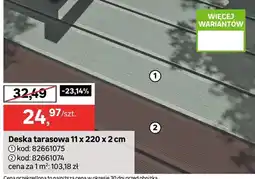 Leroy Merlin Deska tarasowa 11 x 220 x 2 cm oferta