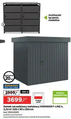 Leroy Merlin Domek narzędziowy metalowy F-LINE 4 oferta