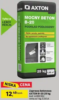 Leroy Merlin Zaprawa betonowa mocny beton B-20 podkład podłogowy oferta