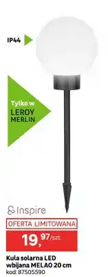 Leroy Merlin Kula solarna LED wbijana MELAO 20 cm oferta