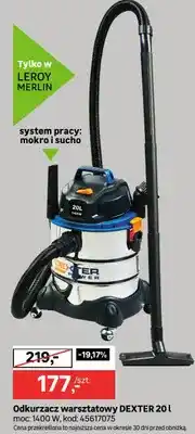 Leroy Merlin Odkurzacz warsztatowy 20l moc: 1400W oferta