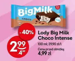 Żabka Lody Big Milk Choco Intense oferta