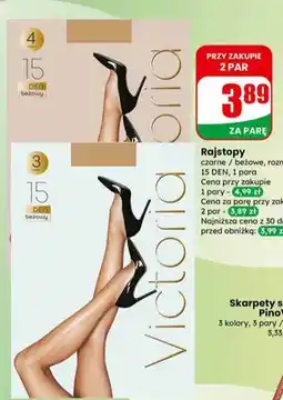 Dino Rajstopy czarne / beżowe 15 DEN oferta