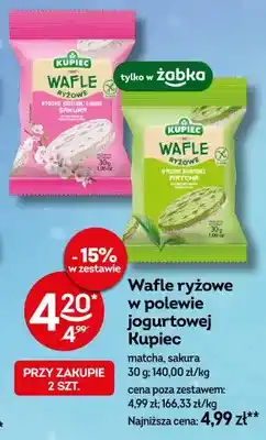 Żabka Wafle ryżowe w polewie jogurtowej matcha, sakura oferta