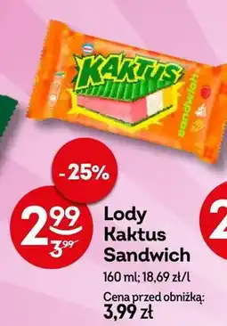 Żabka Lody Kaktus Sandwich oferta