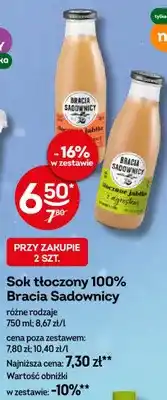 Żabka Sok tłoczony 100% różne rodzaje oferta