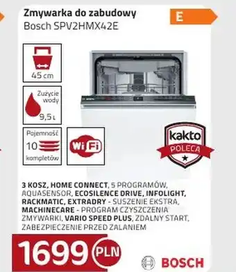 Kakto Zmywarka do zabudowy Bosch oferta