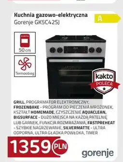 Kakto Kuchenka gazowo-elektryczna Gorenje oferta