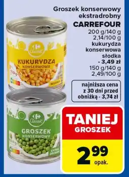 Carrefour Groszek konserwowy Carrefour oferta
