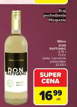 Carrefour Wino półsłodkie Don Raffiano oferta