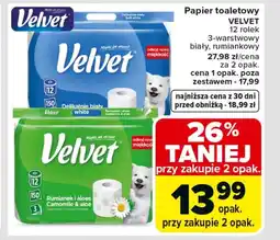 Carrefour Papier toaletowy Velvet oferta
